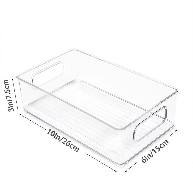 6pcs Transparent Fridge Organizer Storage Box for Kitchen and Food Organization