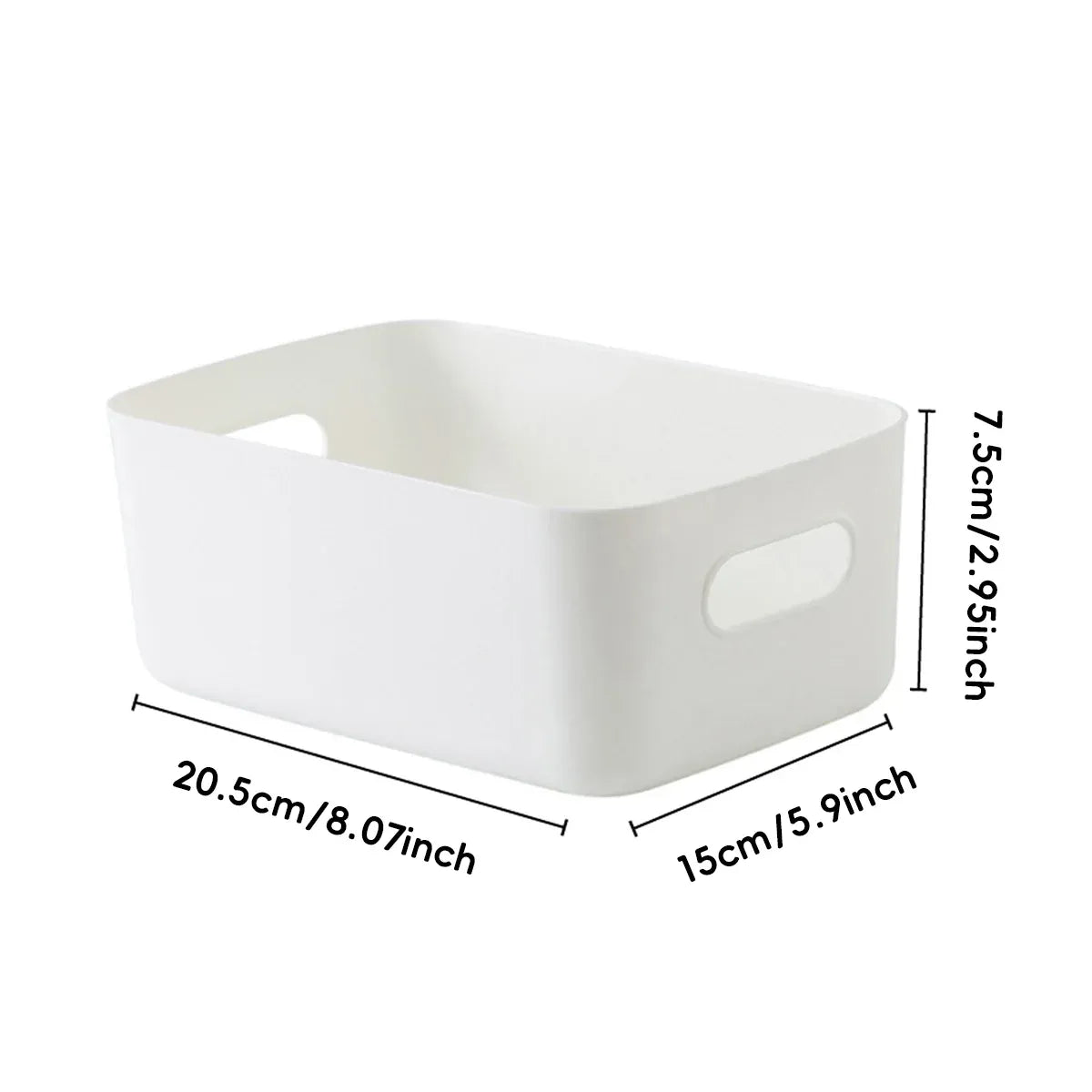 10-Piece White Plastic Storage Basket Set