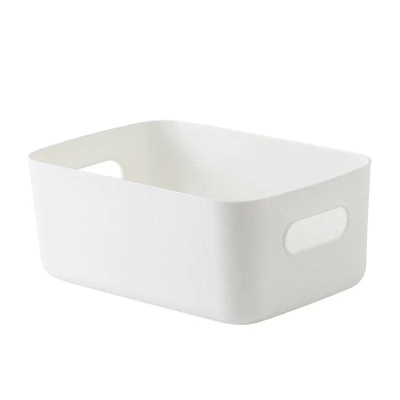 10-Piece White Plastic Storage Basket Set