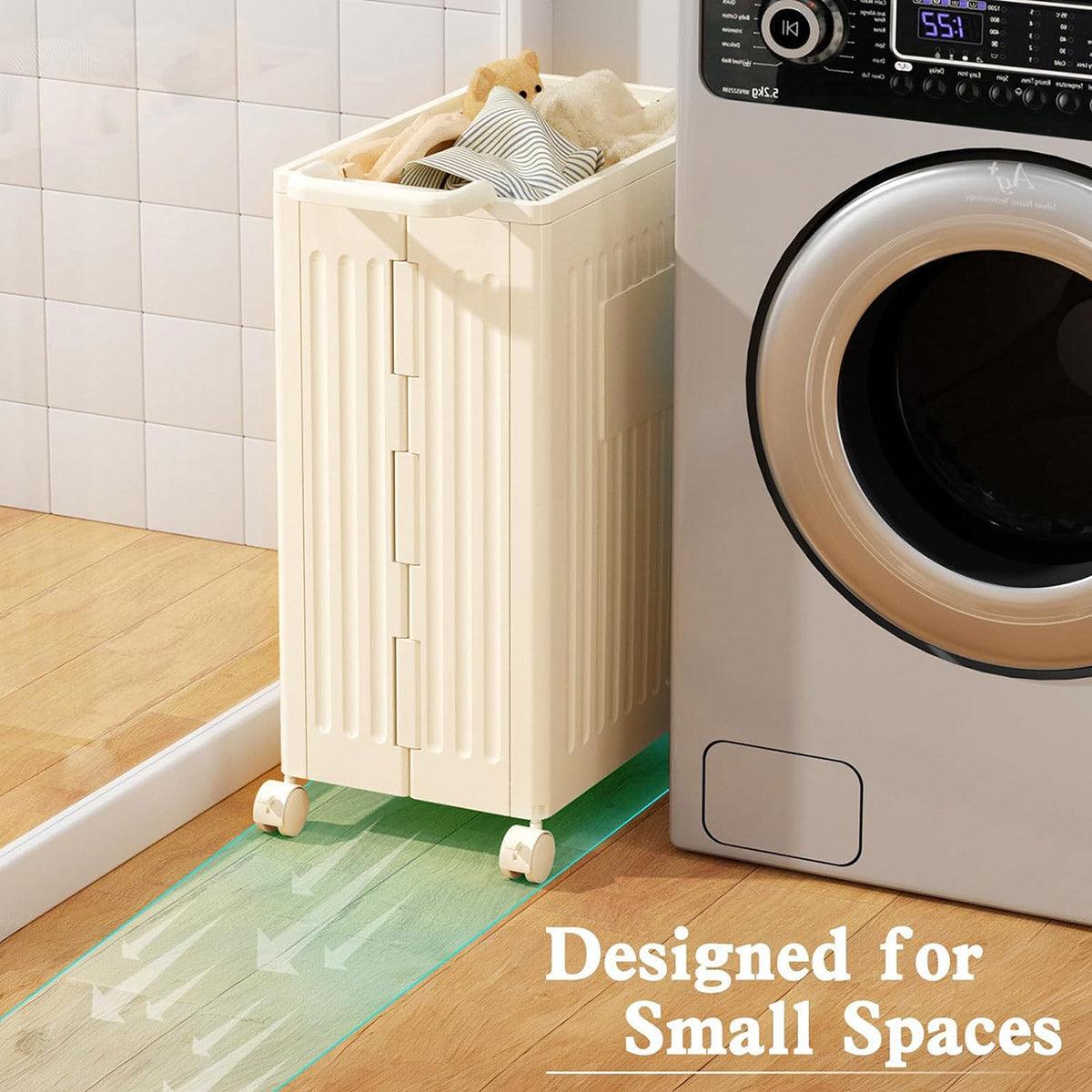 Fitness Storage Basket Organizer Tube with Wheeled Basket for Home Use and Gym