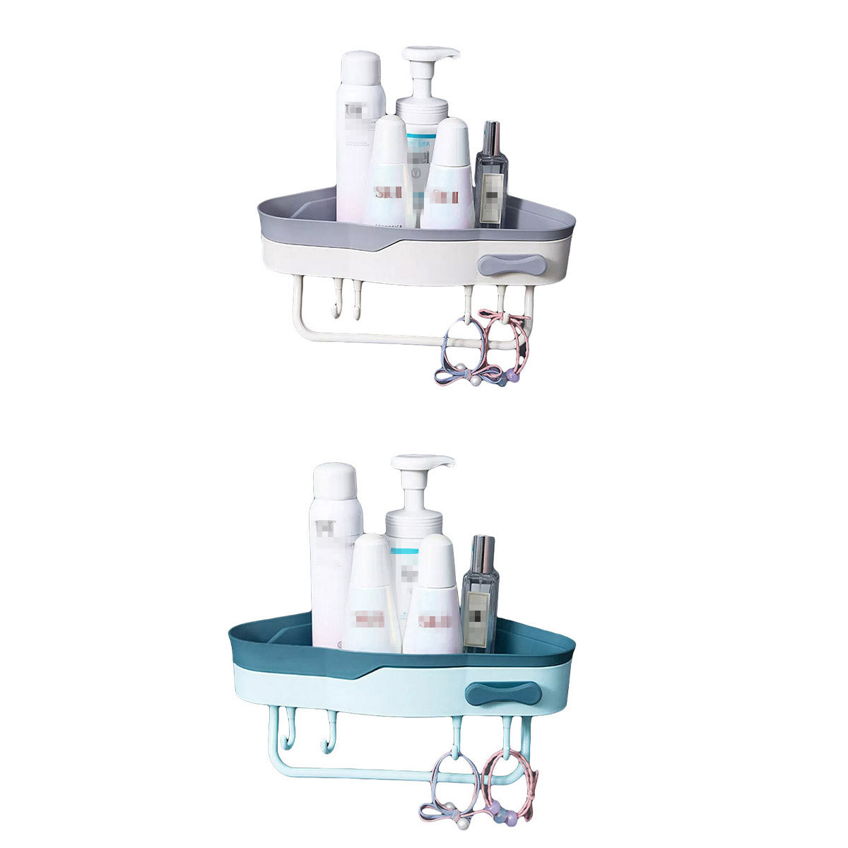 Bathroom Corner Shower Shelf Shampoo Soap Caddy Holder Rack Storage Organiser - Blue