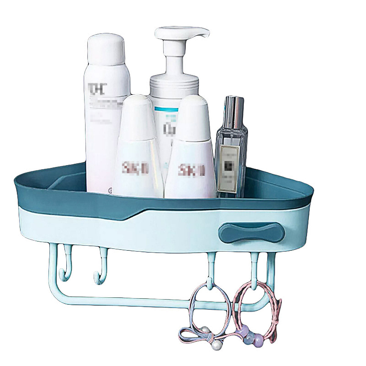 Bathroom Corner Shower Shelf Shampoo Soap Caddy Holder Rack Storage Organiser - Blue
