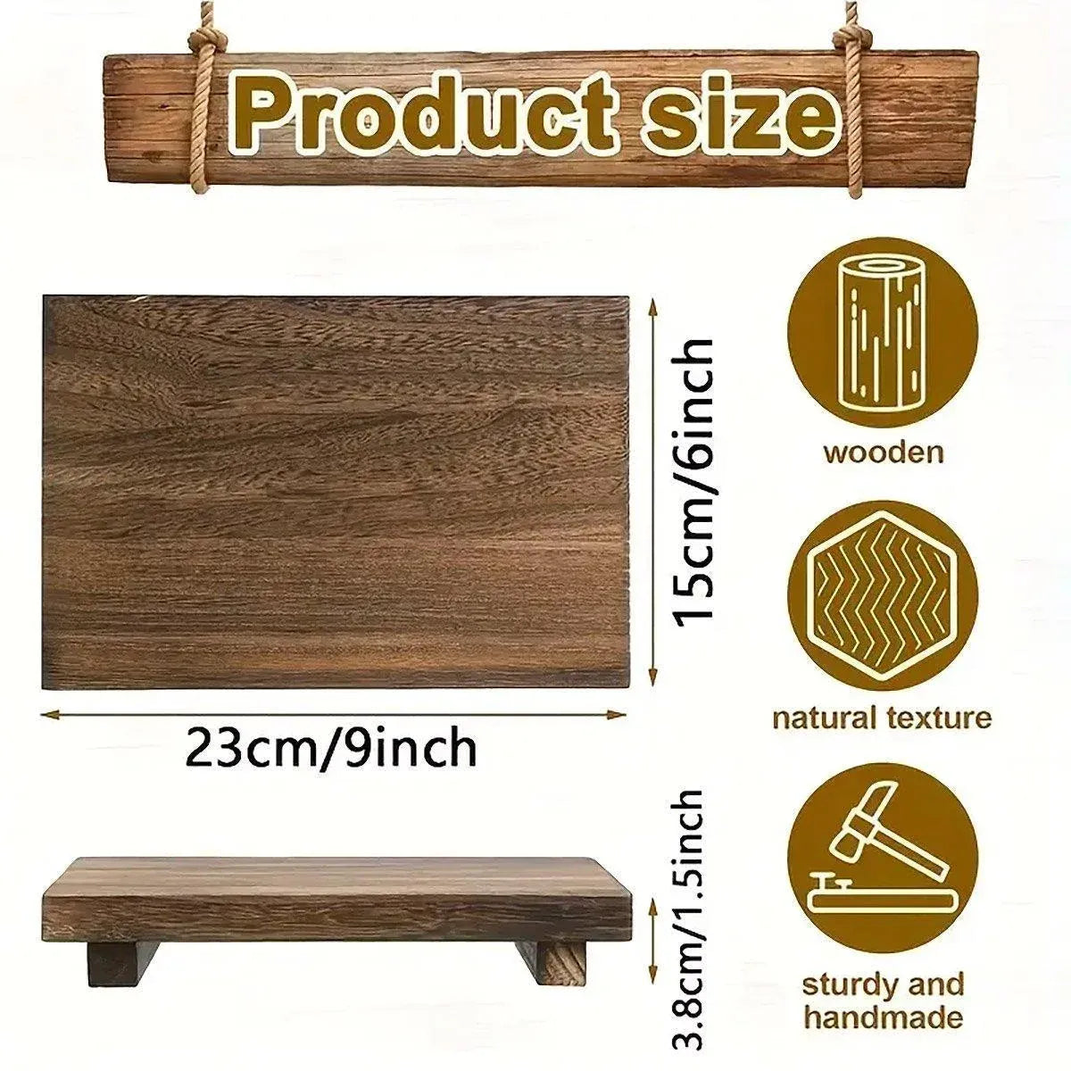 Wooden Raised Bathroom Display Tray
