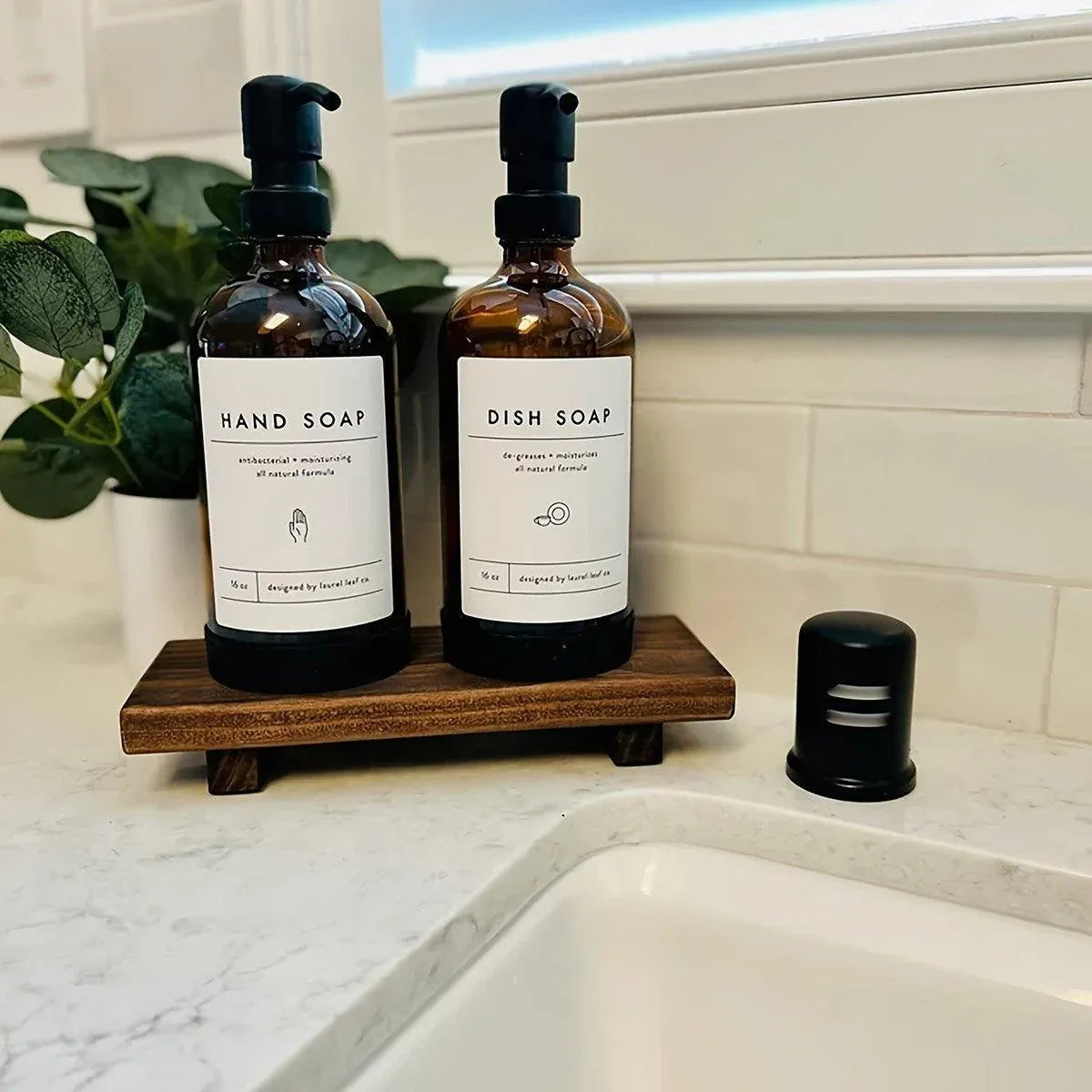 Wooden Raised Bathroom Display Tray