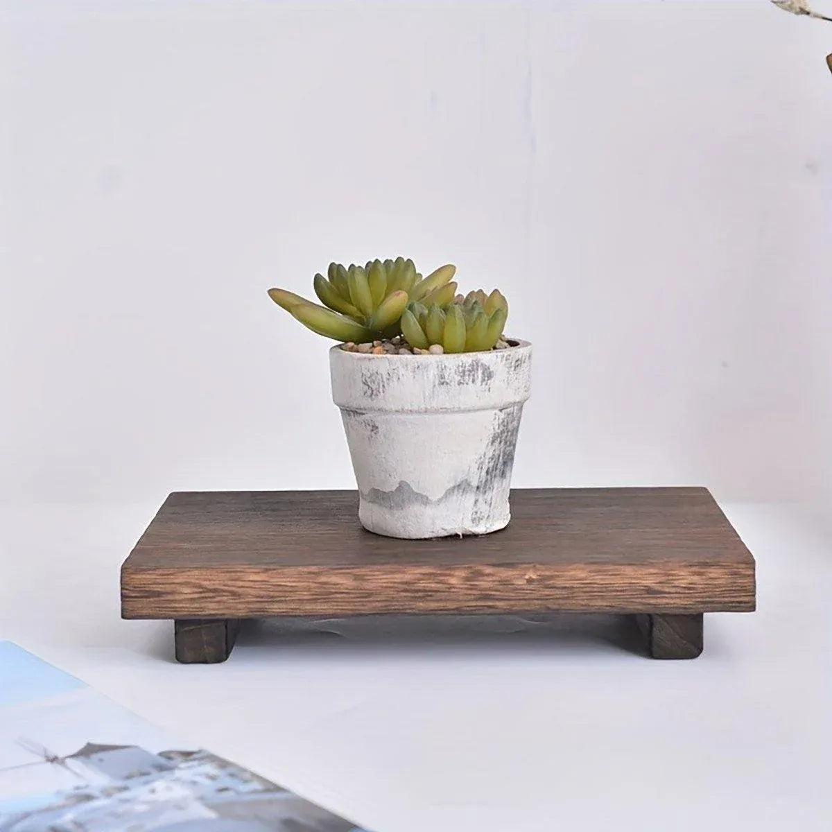 Wooden Raised Bathroom Display Tray