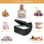 2PCS Black Foldable Storage Box Underbed with Lid Fabric Wardrobe Organizers