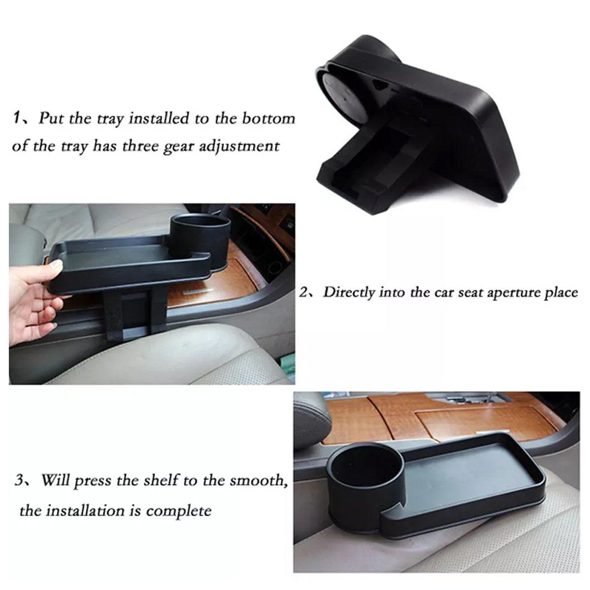 Car Storage Box Clip In Cup Holder Multifunctional Vehicle Seat Side Organizer