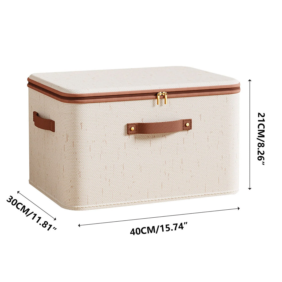 Clothing Storage Basket Large Capacity Foldable Organizer with Cover Household - Grey