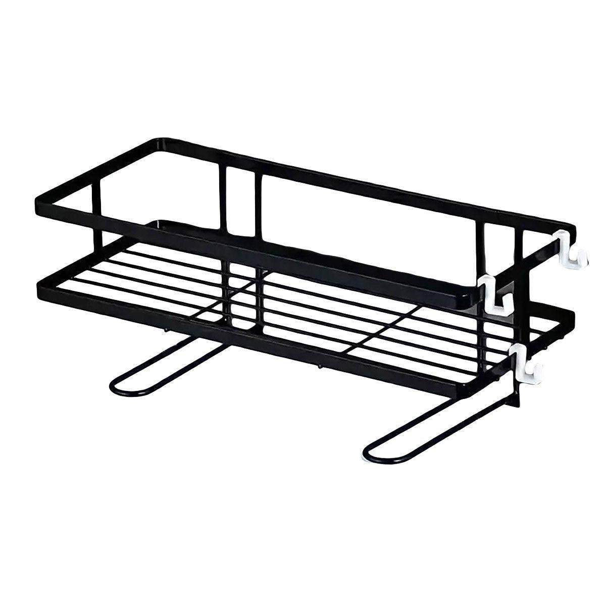 Storage Rack 1Tier Space Saver Over The Toilet Steel Bathroom Shelf Organizer - White