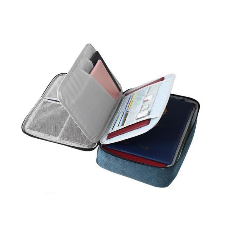 Large Capacity Multi-Layer Document Ticket Storage Bag Certificate File Organize 3 Layers - Black 3 Layers-B3