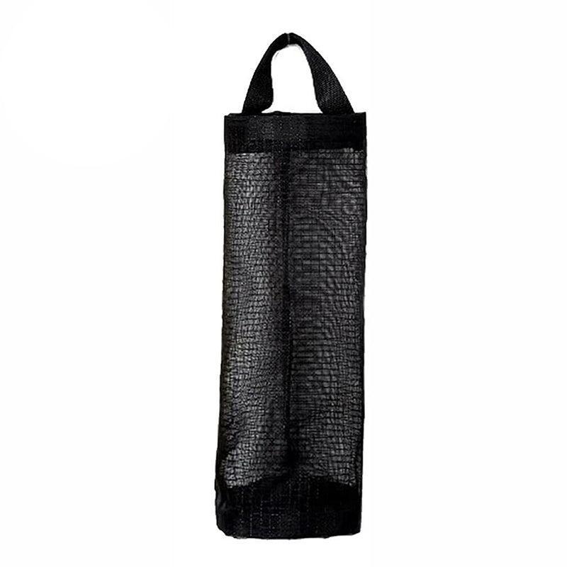 Hanging Mesh Bag Organizer Dispenser for Plastic or Trash Bags Storage Holder - Grey
