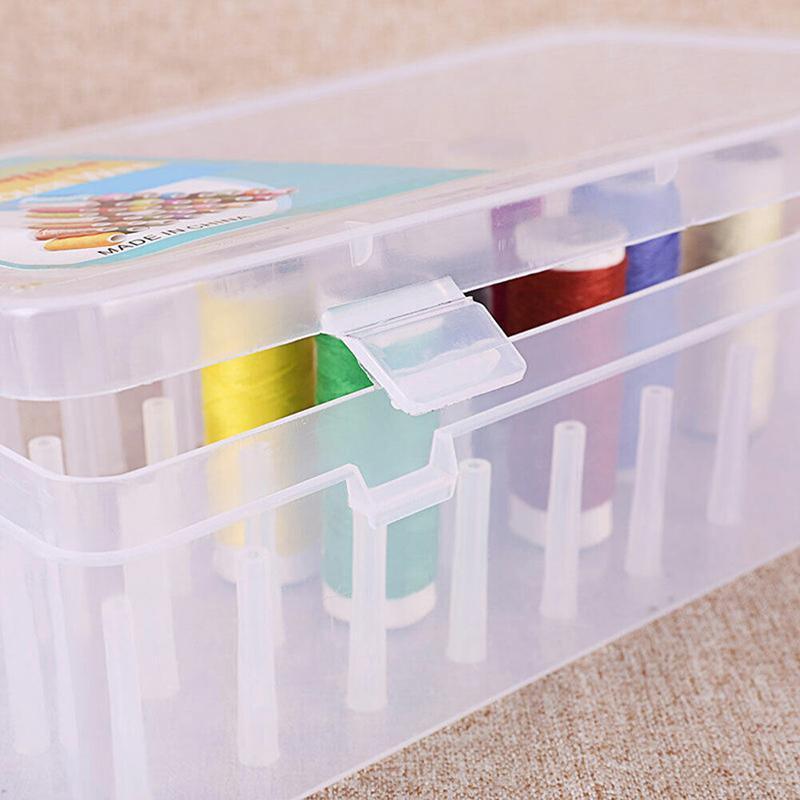42 Spool Sewing Thread Storage Box Embroidery Bobbin Case Holder Organizer