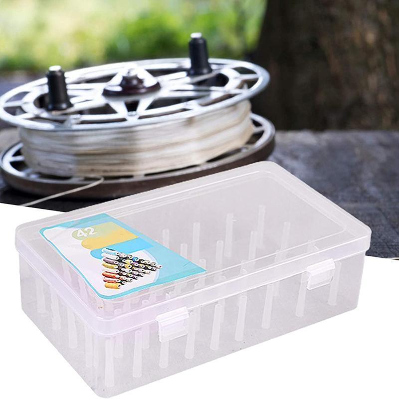 42 Spool Sewing Thread Storage Box Embroidery Bobbin Case Holder Organizer