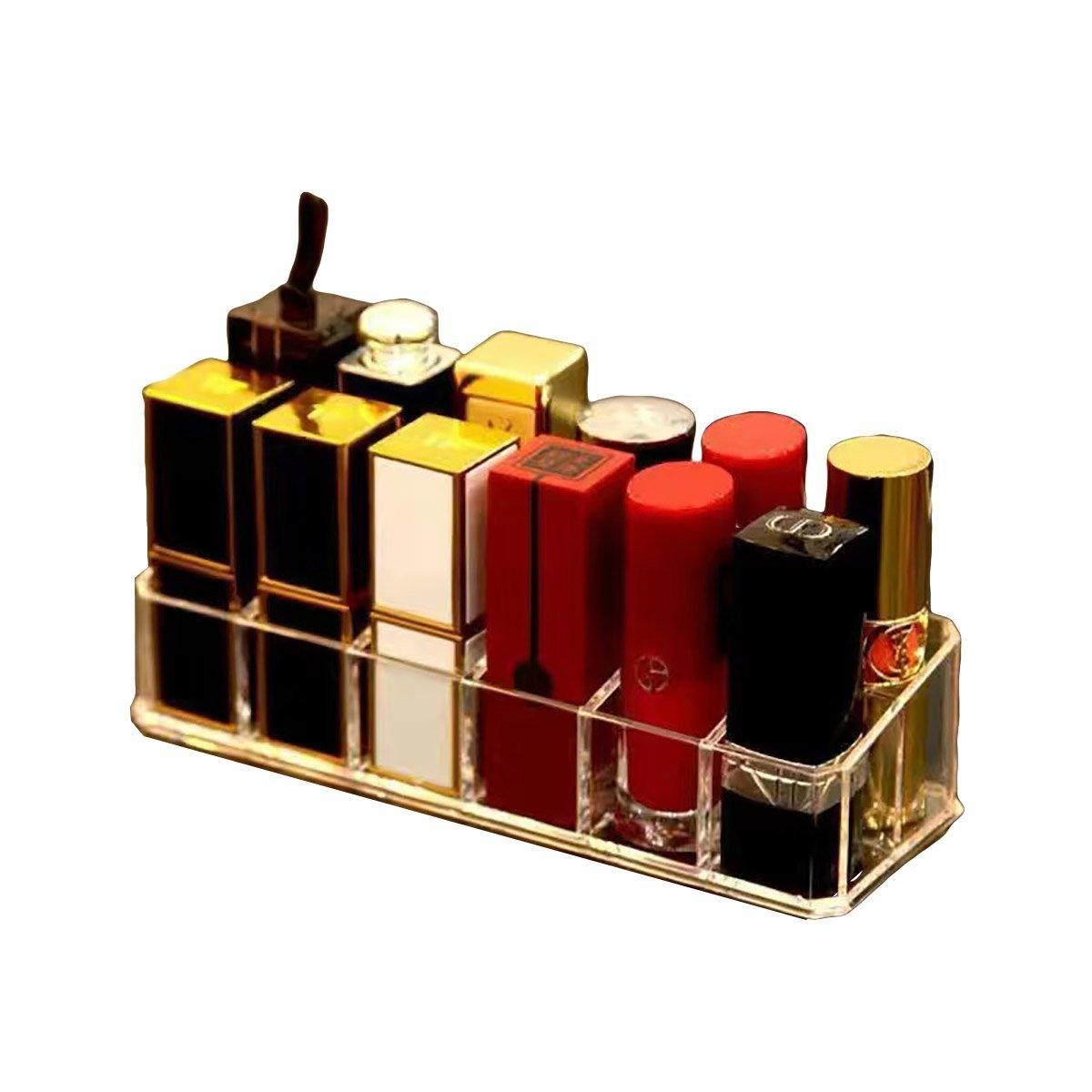Desktop Transparent Storage Organizer Box Multi-Compartment Display Rack Holder - 9 grids