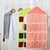 16 Pockets Hanging Wardrobe Storage Organizer Bag for Socks and Underwear - Cream