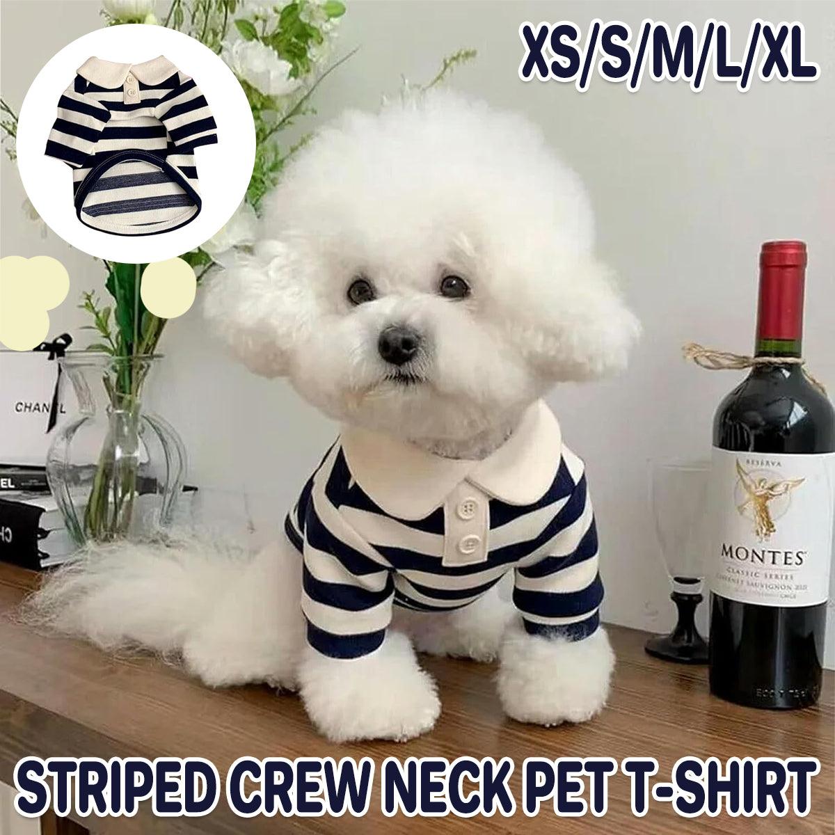 Short Sleeve Summer Striped Pet Tee Round Neck Comfortable Shirt for Dogs Cats - XL
