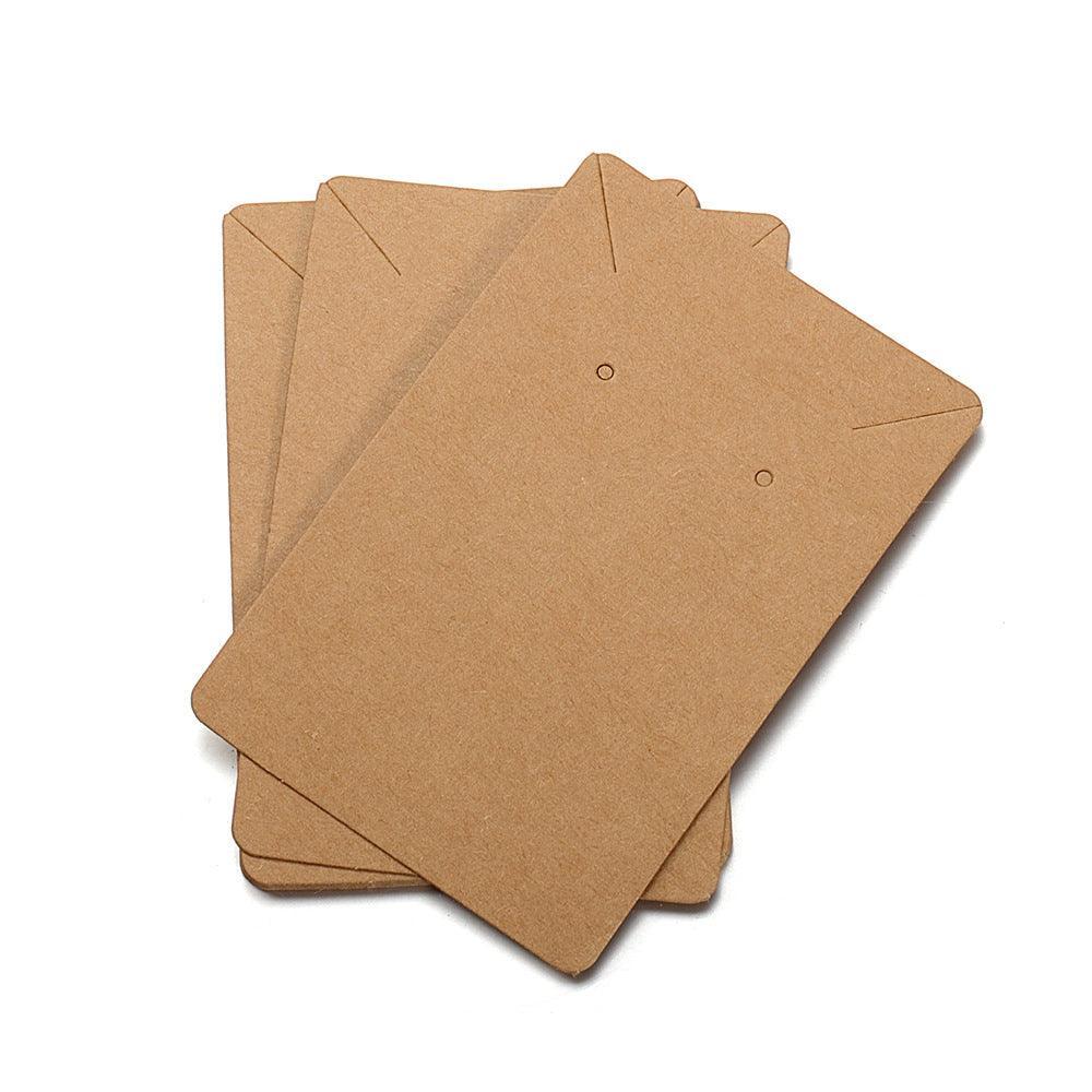 40pcs Jewellery Display Cards Necklace Earring Holder Kraft Paper 6x9cm - Black