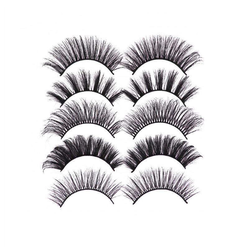 5 Pairs 3D Thick Mink Fake False Eyelashes Natural Long Wispy Makeup Lashes Au - 3D-46