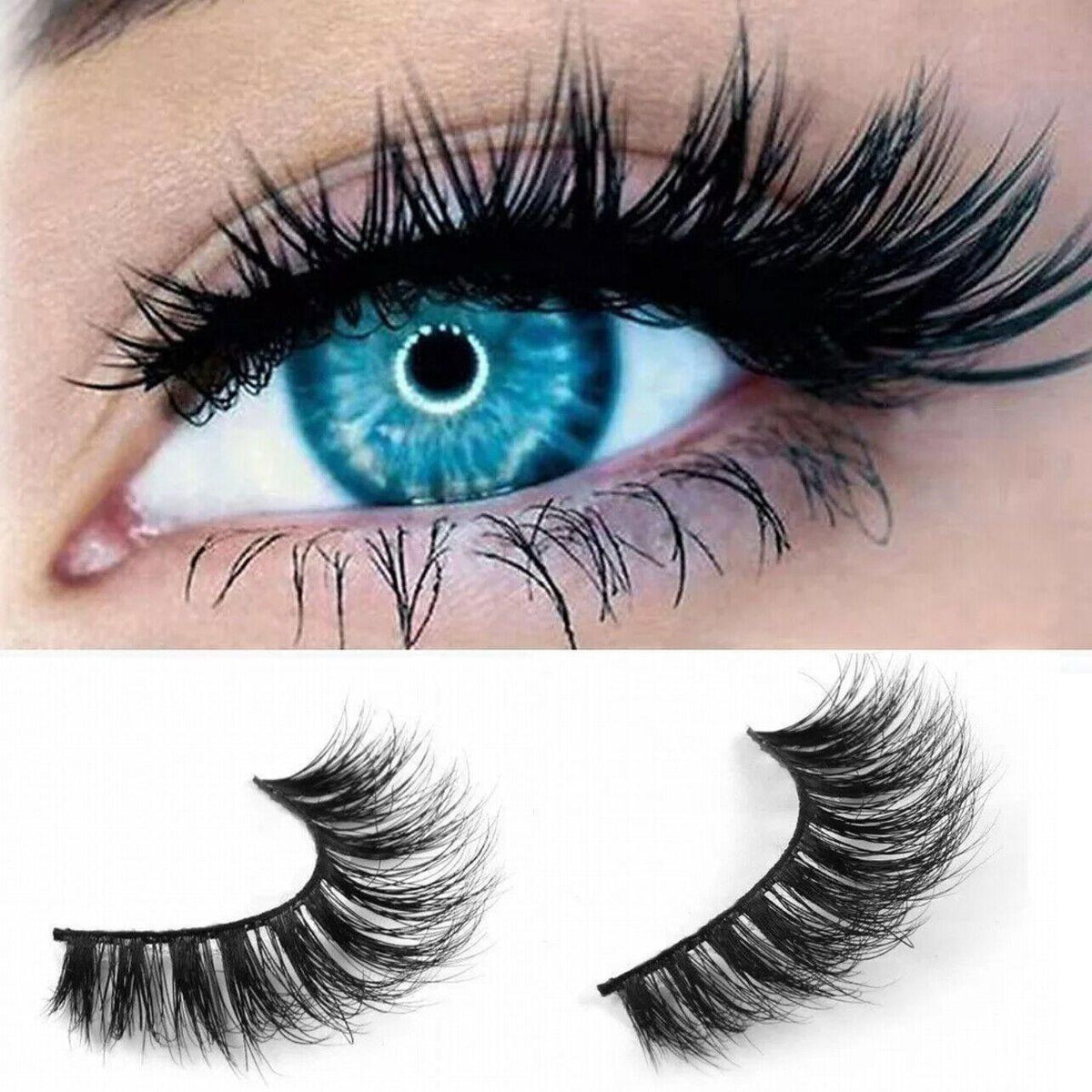 5 Pairs 3D Thick Mink Fake False Eyelashes Natural Long Wispy Makeup Lashes Au - 3D-47