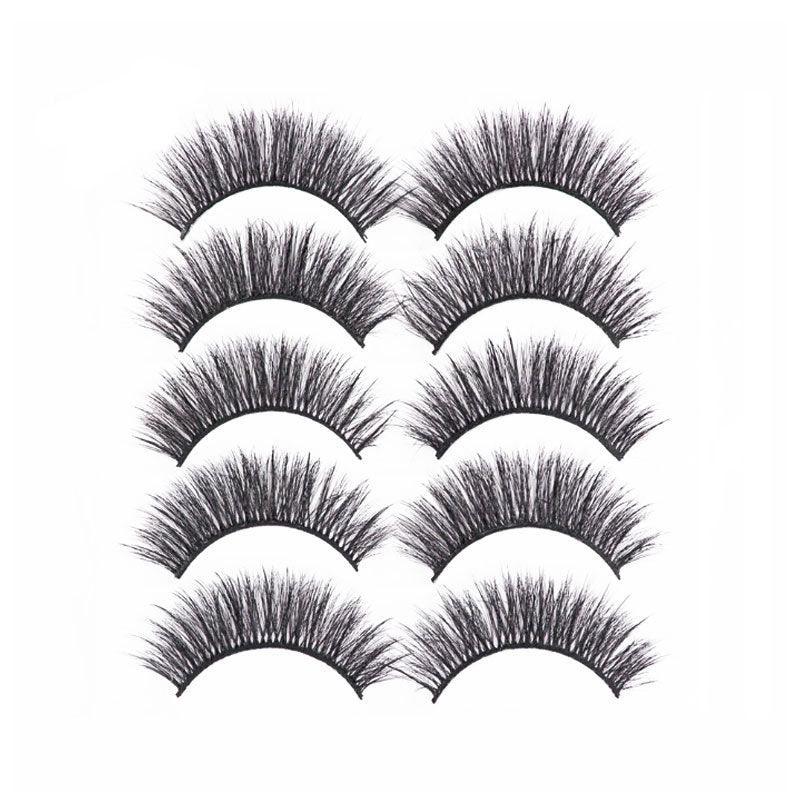 5 Pairs 3D Thick Mink Fake False Eyelashes Natural Long Wispy Makeup Lashes Au - 3D-47