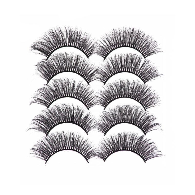 5 Pairs 3D Thick Mink Fake False Eyelashes Natural Long Wispy Makeup Lashes Au - 3D-52