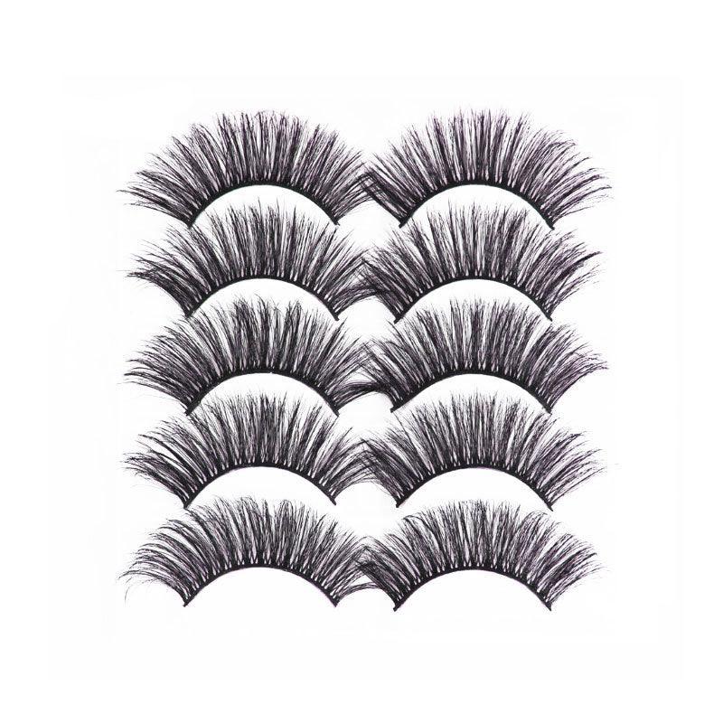 5 Pairs 3D Thick Mink Fake False Eyelashes Natural Long Wispy Makeup Lashes Au - 3D-52