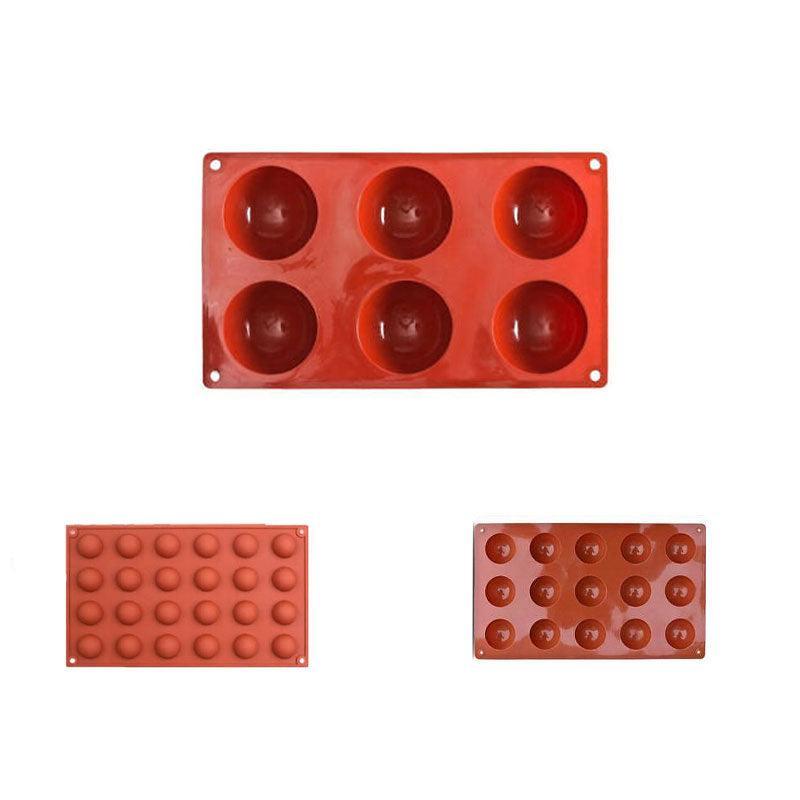 Soap Mold Cake Mould Kitchen Accessories Kitchenware Silicone Gel Baking Tools - 24 semicircle