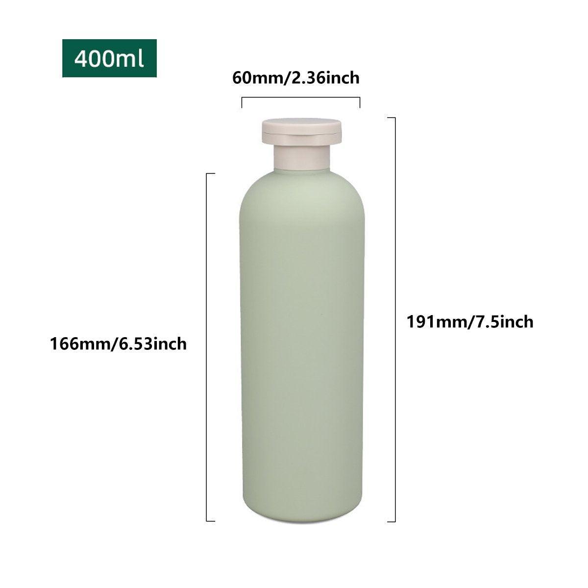 5PCS Green Squeeze Bottles Refillable Plastic Liquid Soap Lotion Travel Use