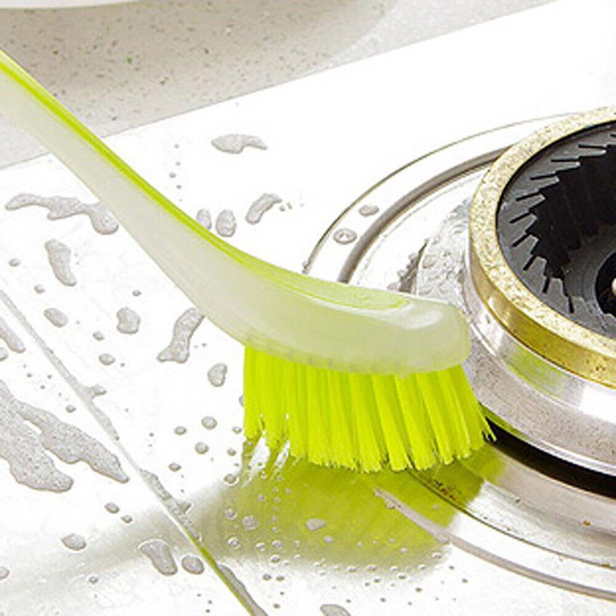 Multi Functional Long Handle Cleaning Brush Vertical Suction Kitchen Brush - Blue