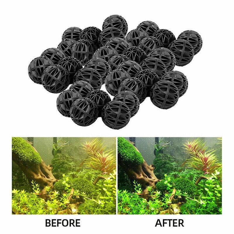 100-300X Bio Balls Aquarium Marine Fish Tank Pond Sump Filter Media Biological - Blue 100PCS