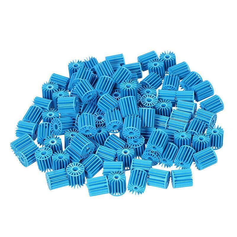 100-300X Bio Balls Aquarium Marine Fish Tank Pond Sump Filter Media Biological - Blue 100PCS