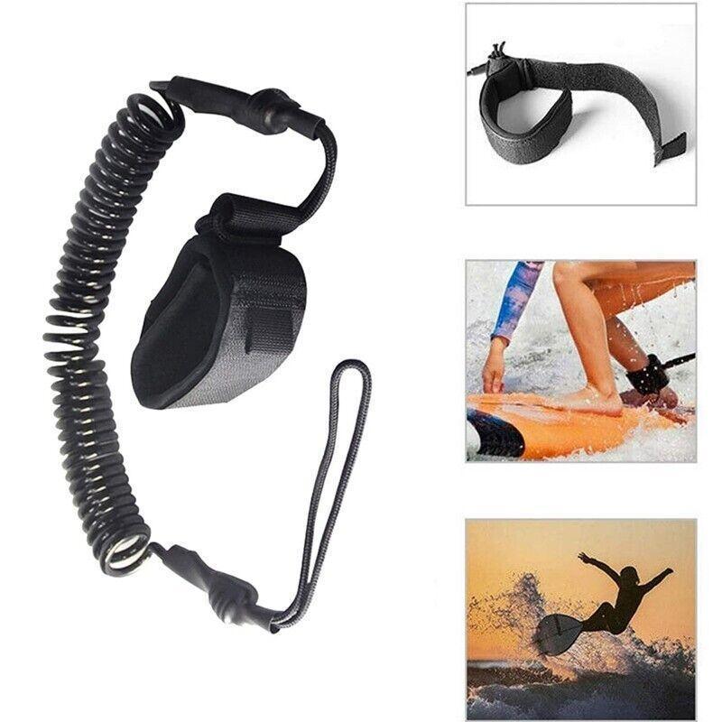 3m Coiled Surfboard Leash Paddleboard Ankle Wrist Strap for SUP