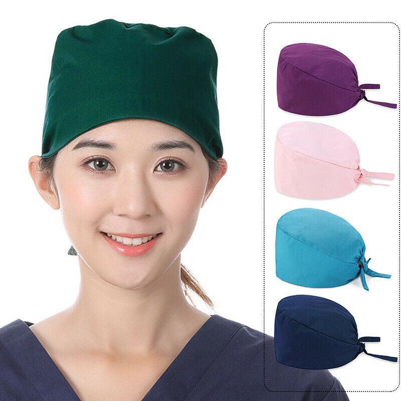 100% Cotton Unisex Surgical Scrub Cap for Doctors & Nurses - Purple
