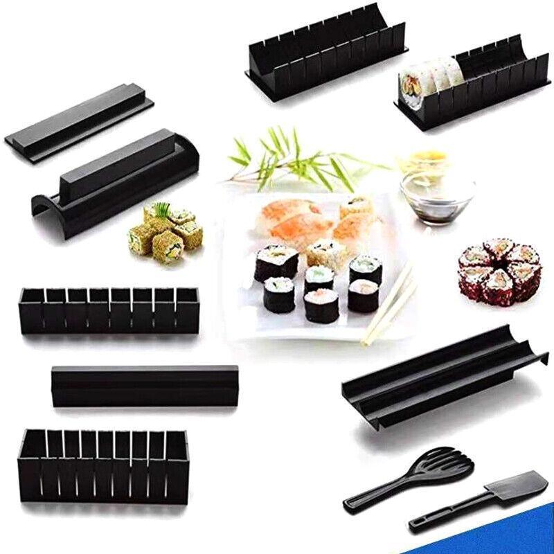 13Pcs Diy Sushi Maker Making Kit Rice Roller Mold Set For Beginners Kitchen Tool