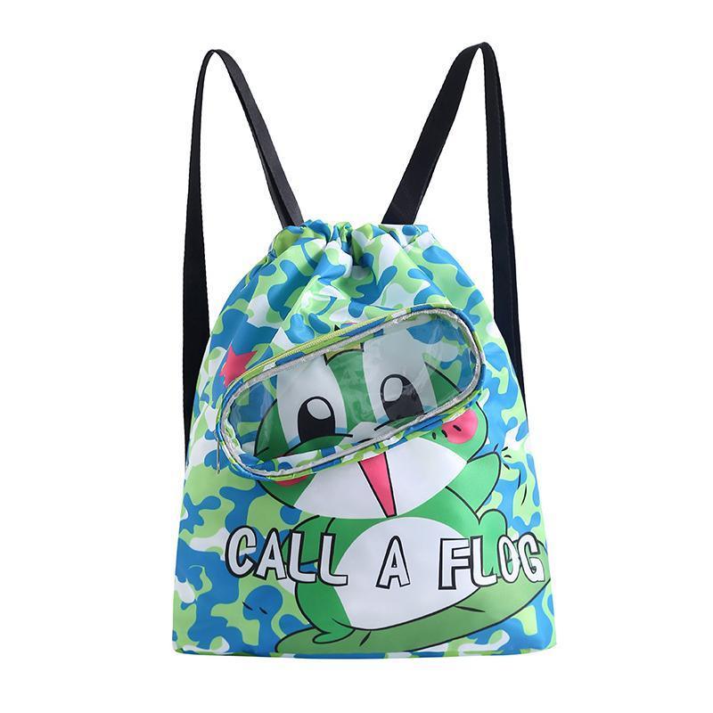 Waterproof Swim Backpack Durable Storage Bag Beach Pool Outdoor Travel - Blue-Large (Double layer)