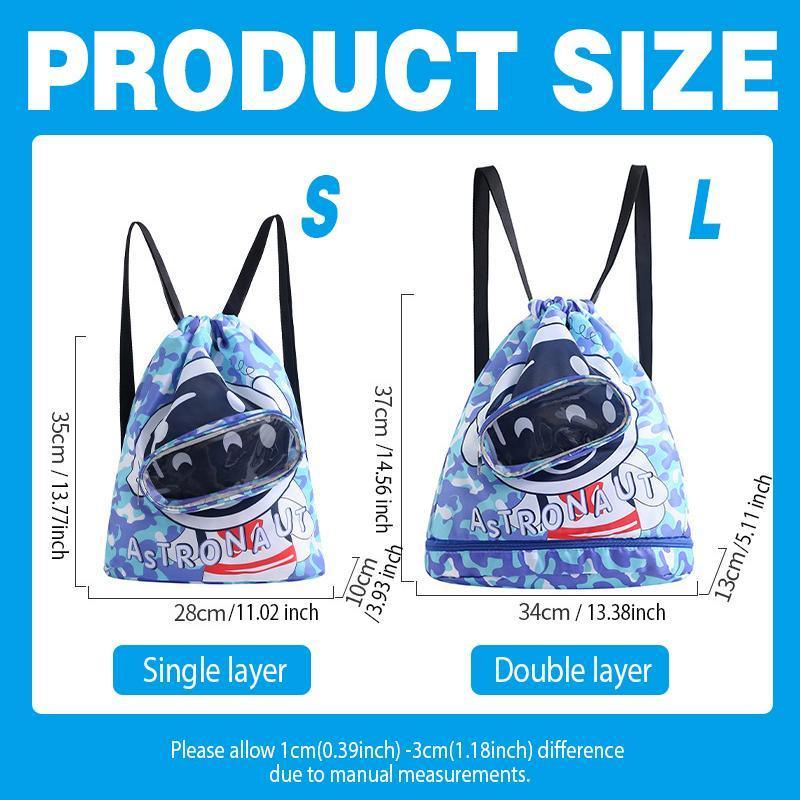 Waterproof Swim Backpack Durable Storage Bag Beach Pool Outdoor Travel - Yellow-Small (Single layer)