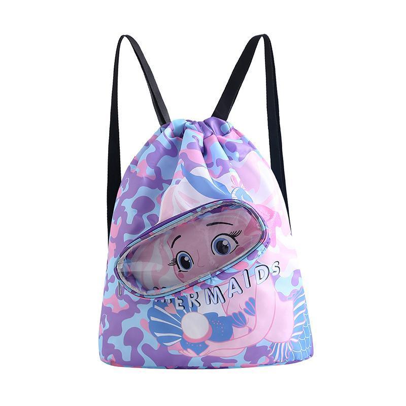 Waterproof Swim Backpack Durable Storage Bag Beach Pool Outdoor Travel - Yellow-Small (Single layer)