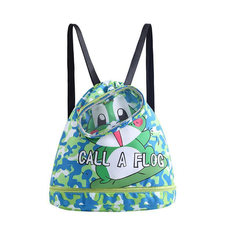Waterproof Swim Backpack Durable Storage Bag Beach Pool Outdoor Travel - Yellow-Small (Single layer)