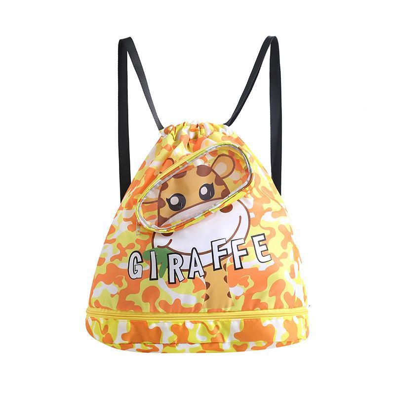 Waterproof Swim Backpack Durable Storage Bag Beach Pool Outdoor Travel - Yellow-Small (Single layer)