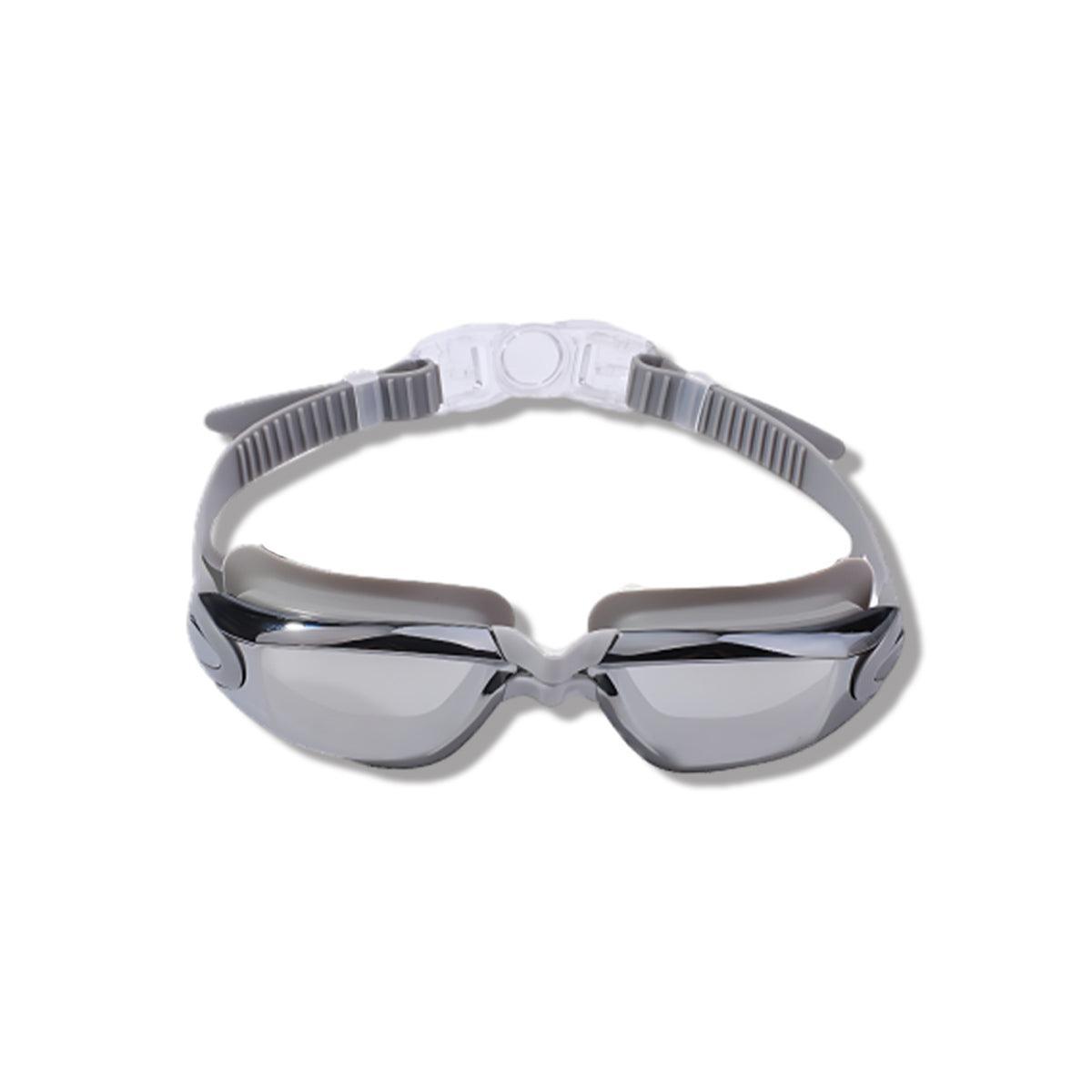 Unisex Swimming Goggles Waterproof Anti Fog Adjustable Swim Glasses for Men Women - Grey