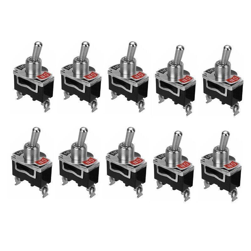 10PCS 12V Waterproof Toggle Switch SPST On Off for Car Dash Control Panel