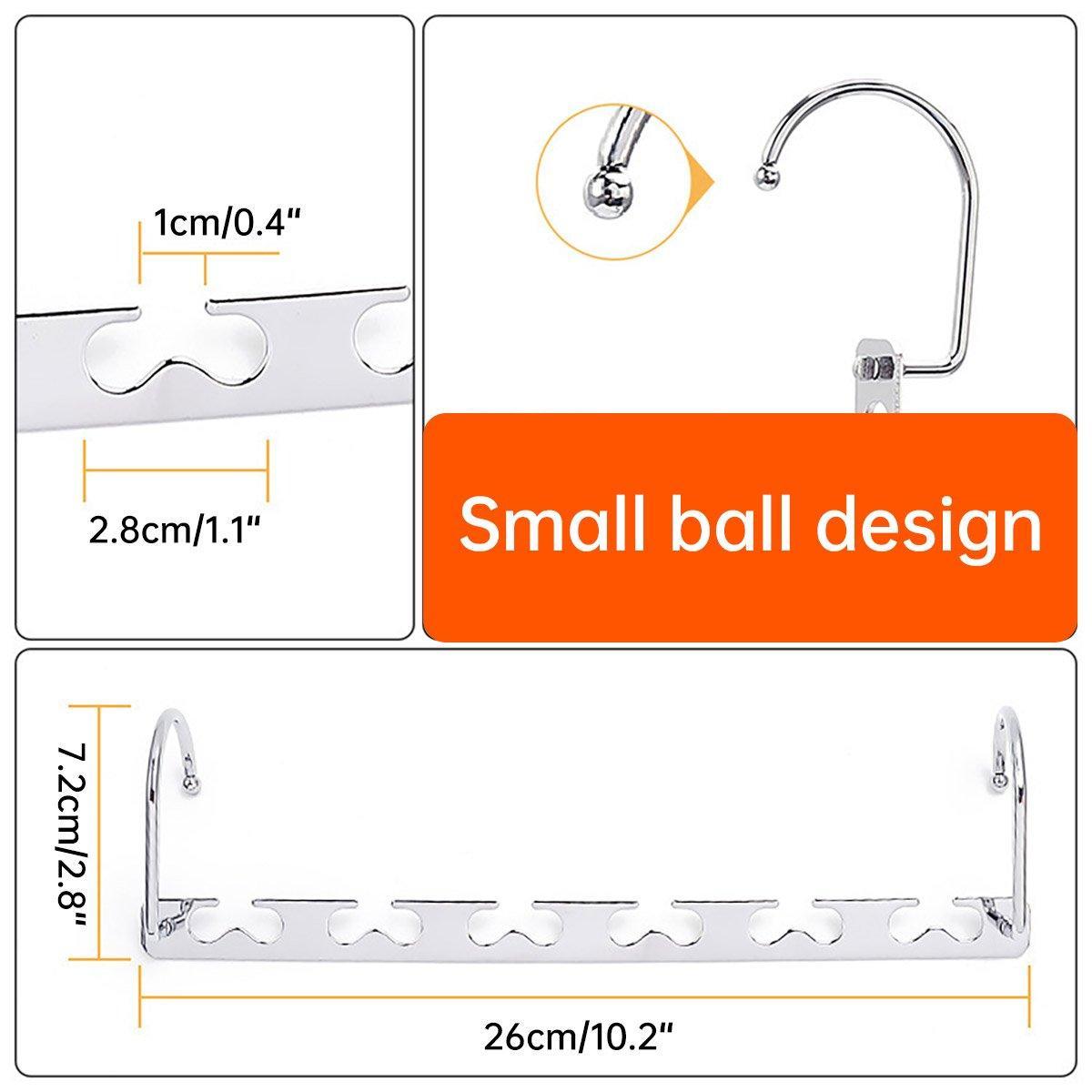 Clothes Hanger Space Saving Hook Folding Wardrobe Multipurpose Rack Coat Pants - 6PCS