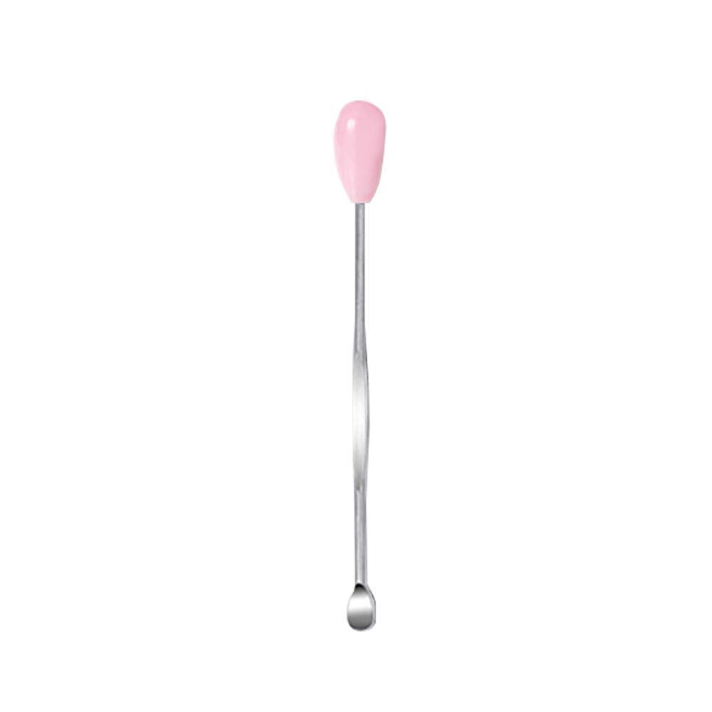 Stainless Steel Earpick Scoop Reusable Earwax Removal Tool Cleaner Kit Unisex - Pink