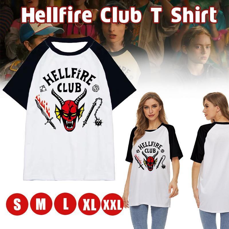 Stranger Things  Hellfire Club Short Shirt Sleeve Baseball Unisex T-Shirt  S~XXL AU - XXL