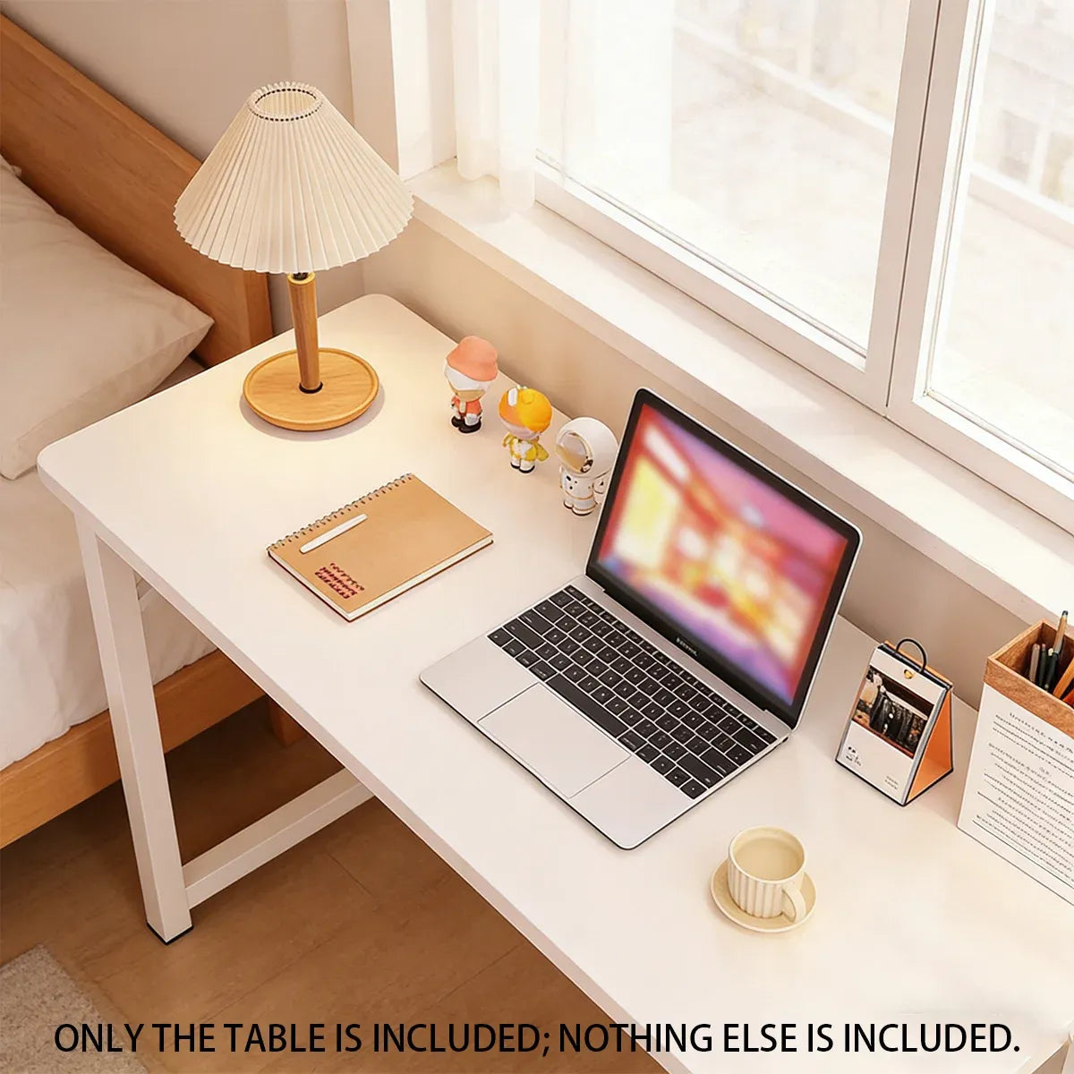 Long Narrow Study Workbench Computer Desk Writing Table For Home Office Compact