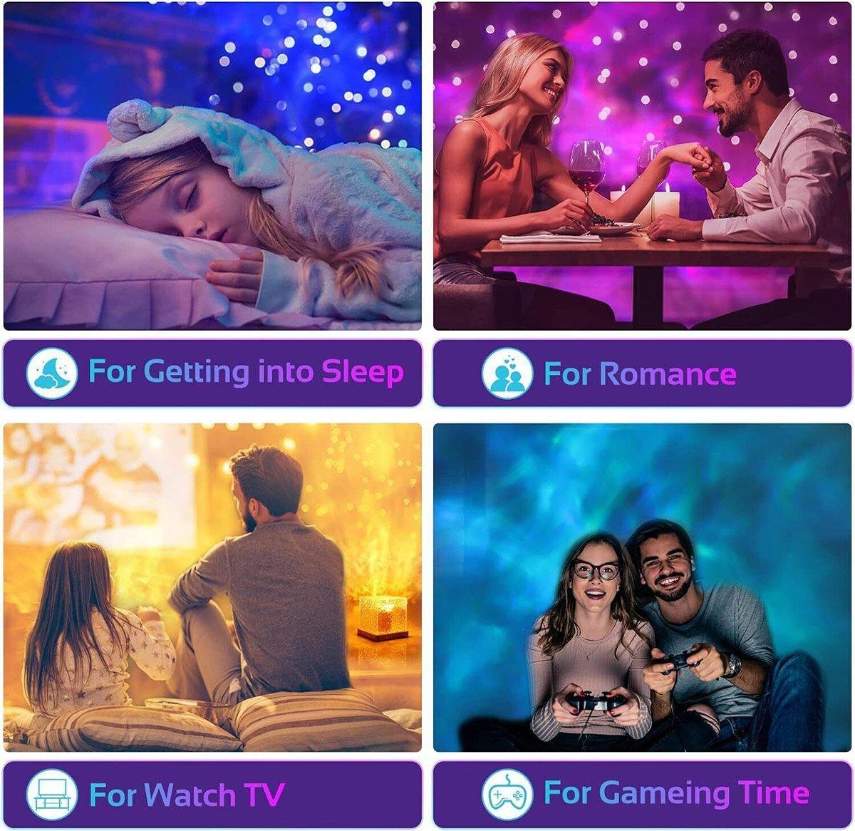 Water Ripple Atmosphere Lamp Square Table Lamp For Bedroom Bed Head Lighting