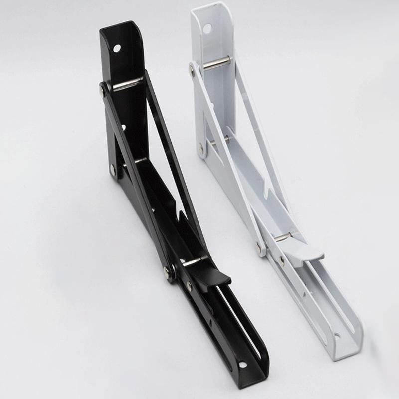 Traderight Table Bracket Folding Stainless Steel 150KG Wall Shelf Bench 2PCS - White 20in