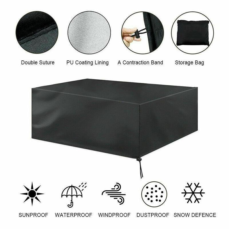 Waterproof Outdoor Furniture Cover Garden Patio Rain Uv Table Protector Chair - 120*120*74