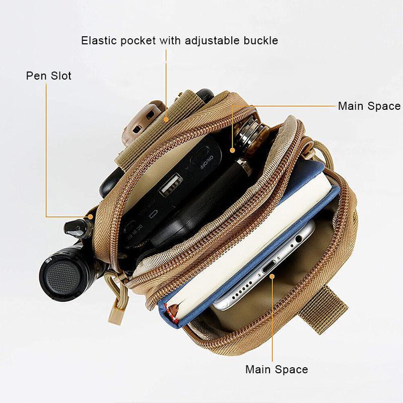 Tactical Waist Bag Utility Military Wallet Pack Belt Molle Multi Purpose Pouch - ACU