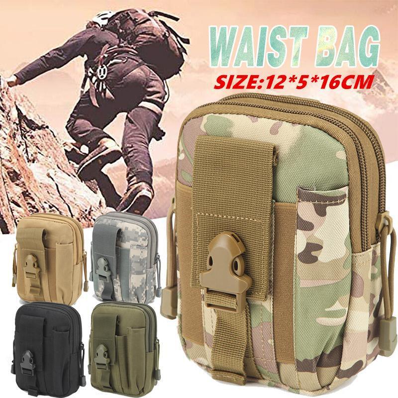 Tactical Waist Bag Utility Military Wallet Pack Belt Molle Multi Purpose Pouch - CP